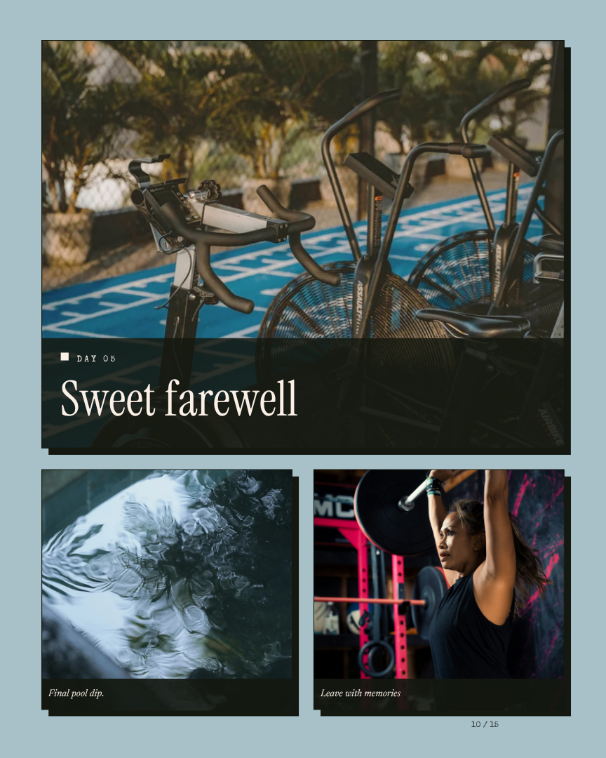 Bali Unlock: Built to Move itinerary page 9