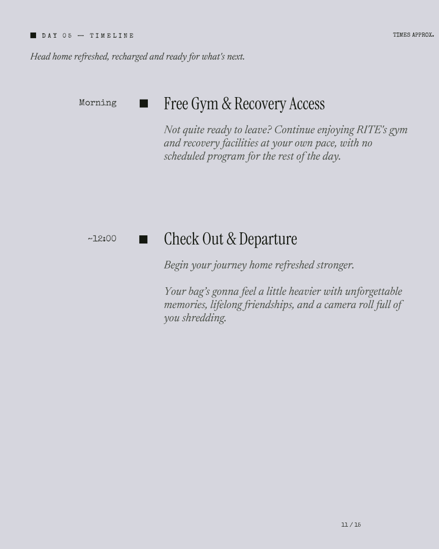 Bali Unlock: Built to Move itinerary page 10
