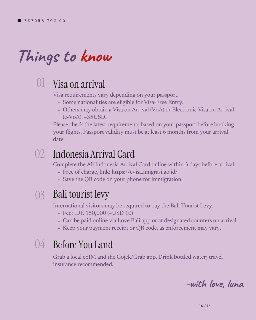 Bali Unlock: Built to Move itinerary page 13