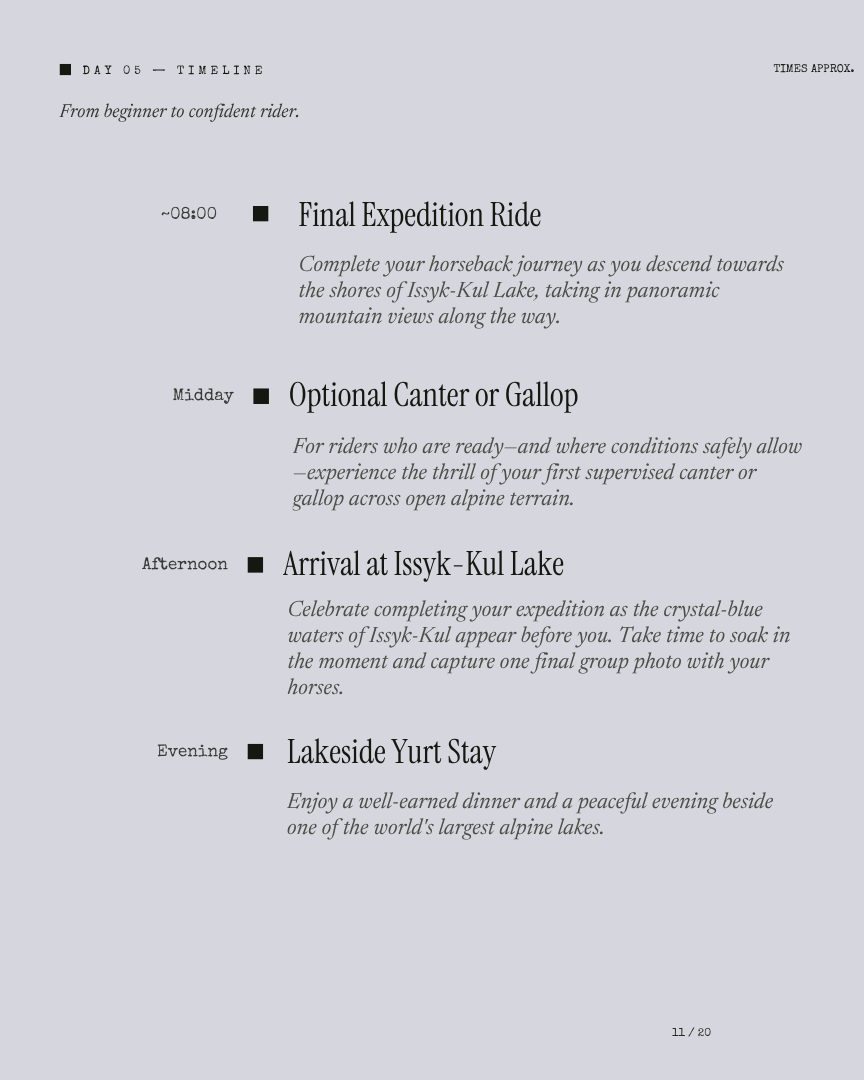 Kyrgyzstan Unlock: Horse Trek itinerary page 10