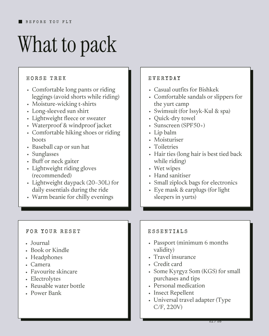 Kyrgyzstan Unlock: Horse Trek itinerary page 20