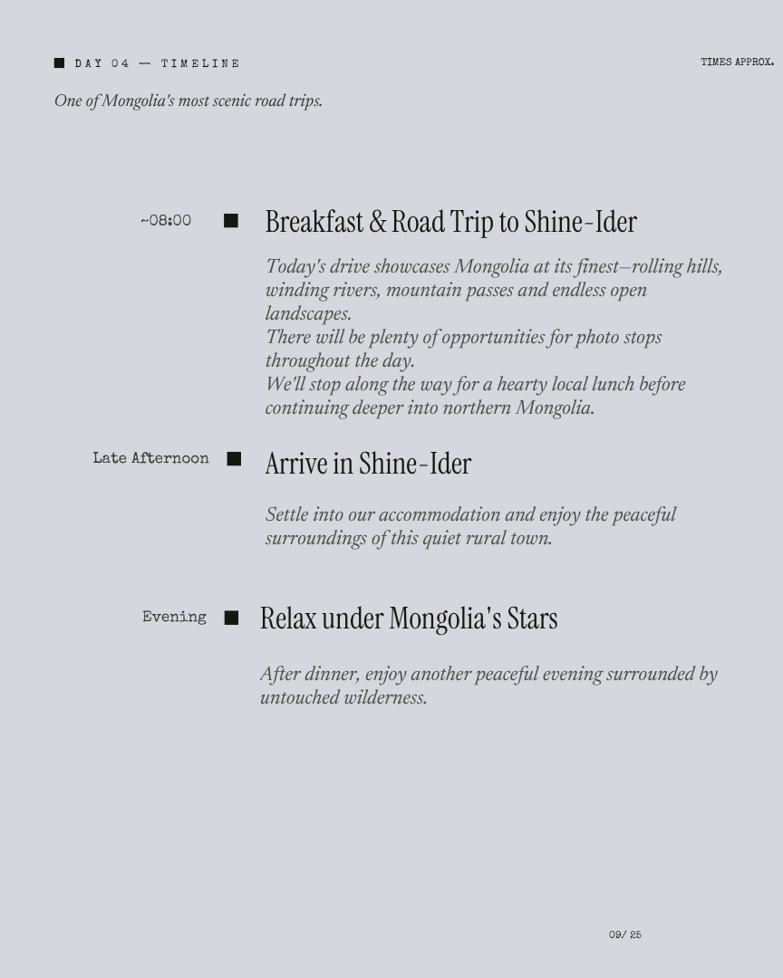 Mongolia Unseen: Winter Wonderland itinerary page 8