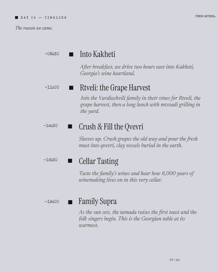 Georgia Unseen: Wine Harvest and Caucasus Mountains itinerary page 6