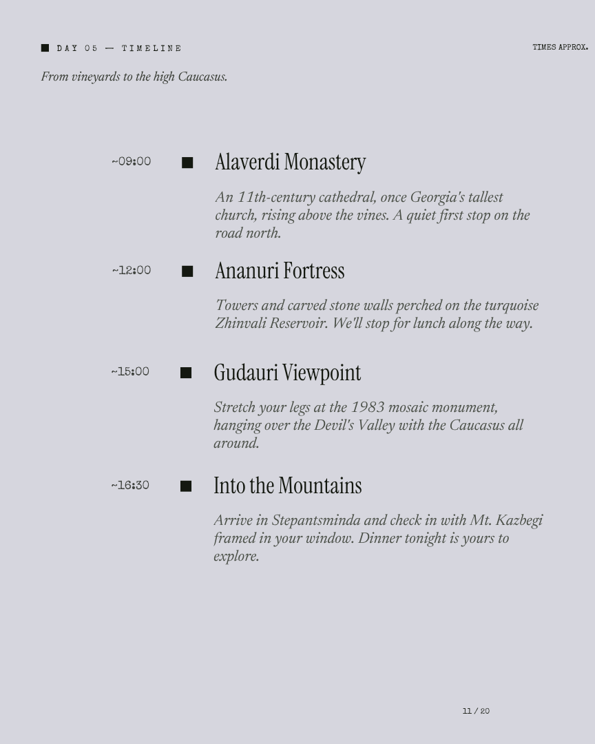 Georgia Unseen: Wine Harvest and Caucasus Mountains itinerary page 10