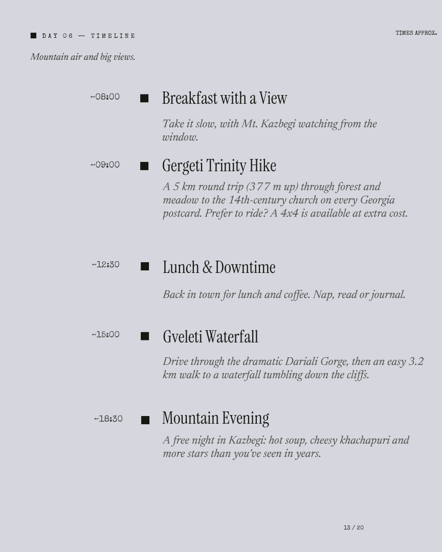 Georgia Unseen: Wine Harvest and Caucasus Mountains itinerary page 12