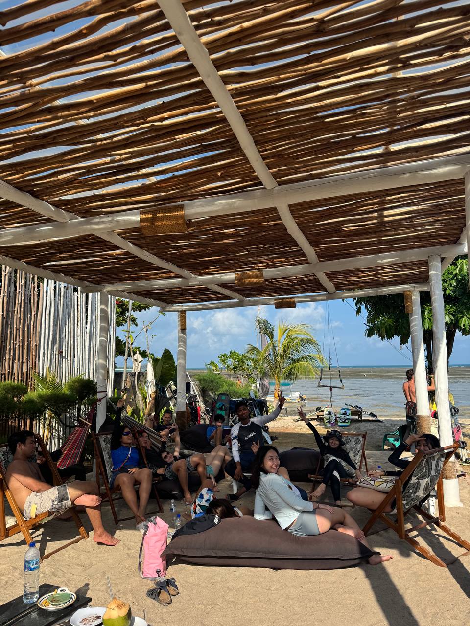 Chill time at the resort.