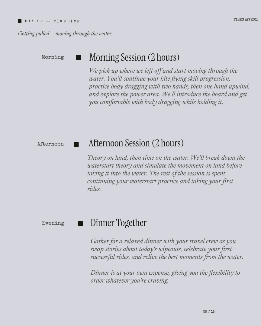 Kitesurf Unlocked: Bintan Getaway itinerary page 4