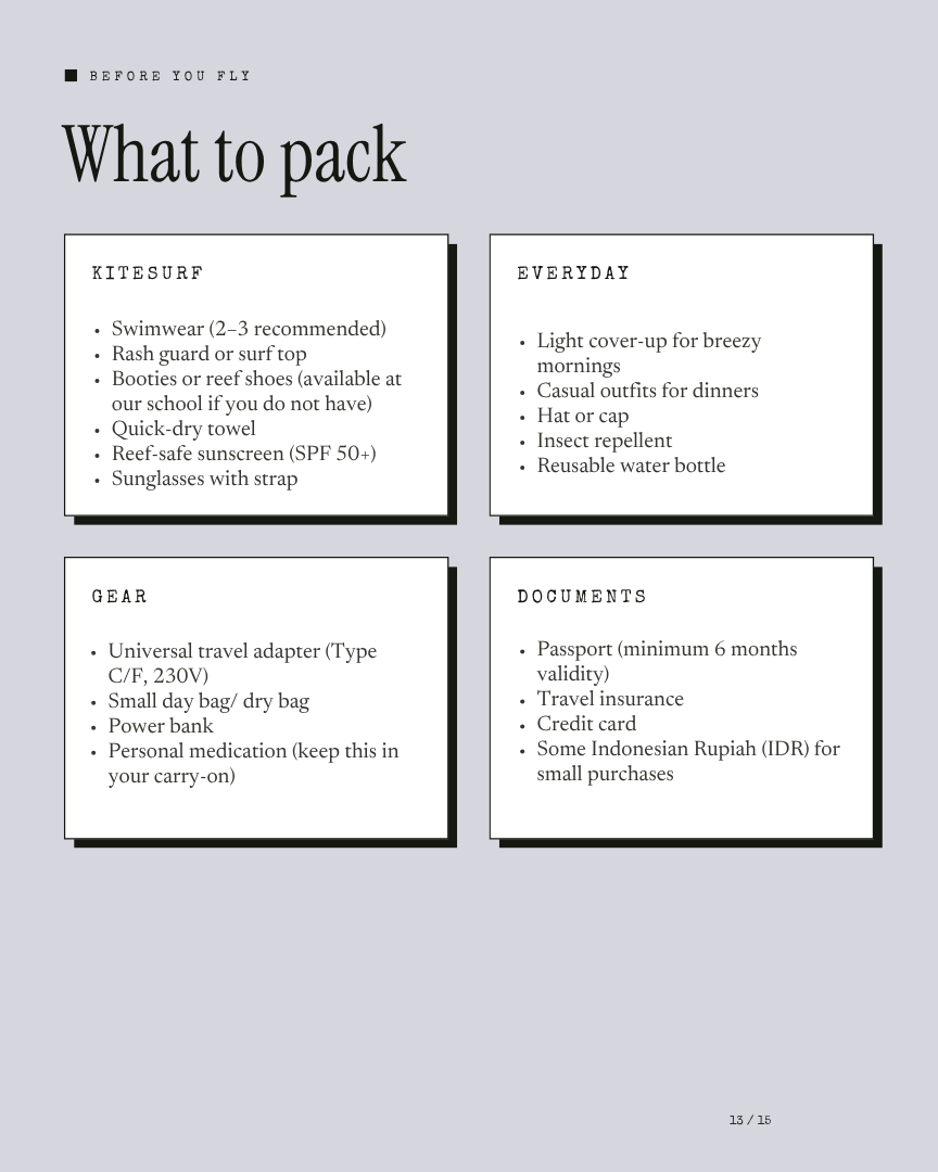 Kitesurf Unlocked: Bintan Getaway itinerary page 8