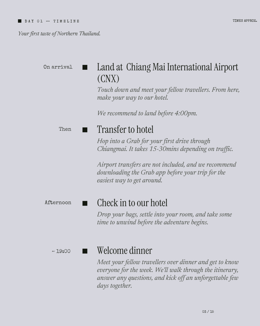 Chiangmai Unseen: Lantern Festival Edition itinerary page 2