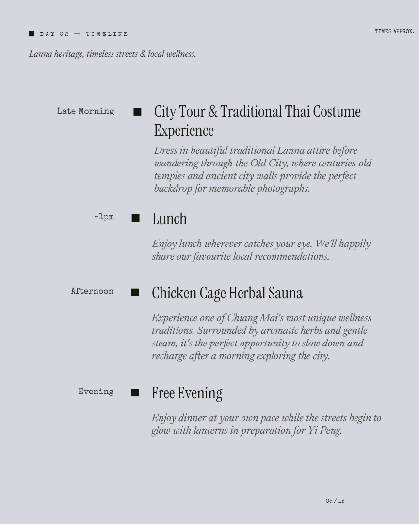 Chiangmai Unseen: Lantern Festival Edition itinerary page 4