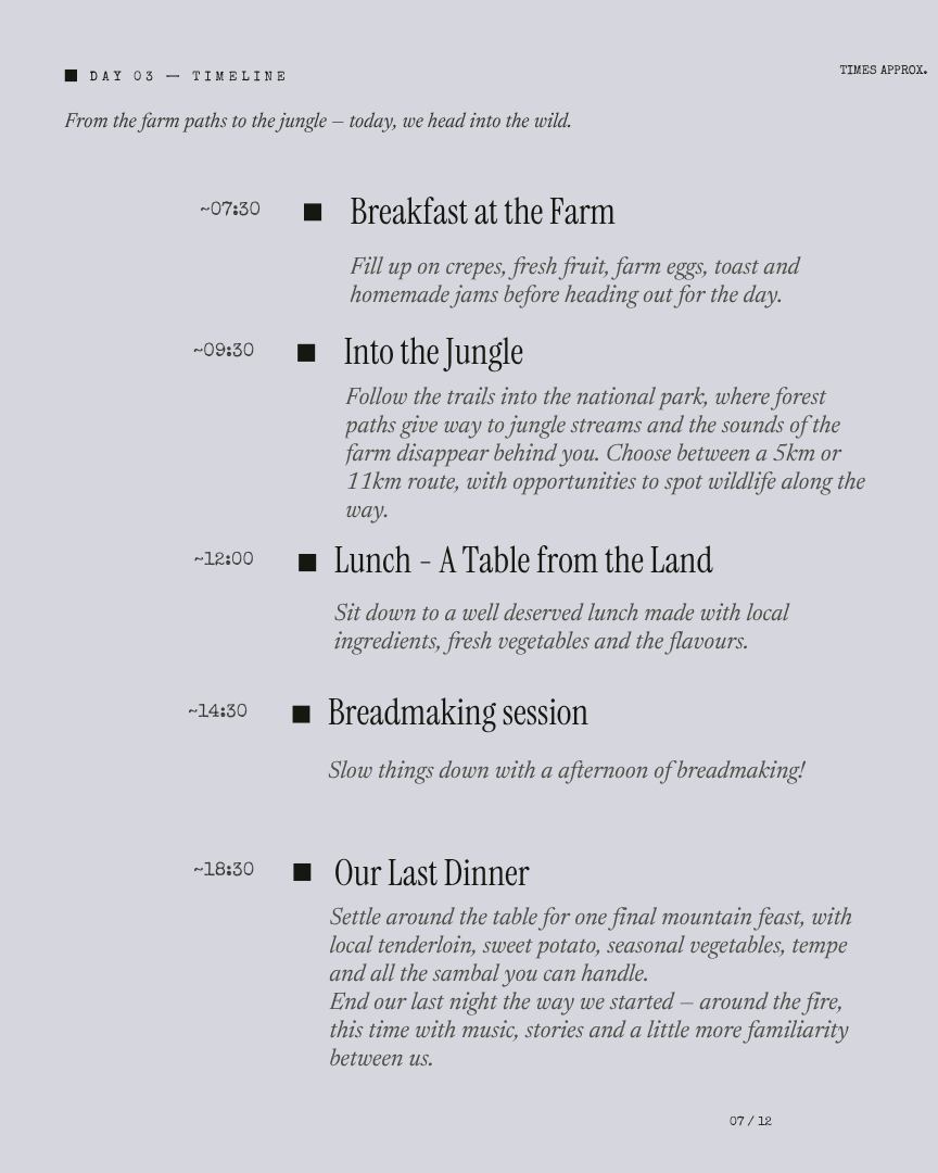 Farmcation Unwind: A Getaway from Jakarta itinerary page 6