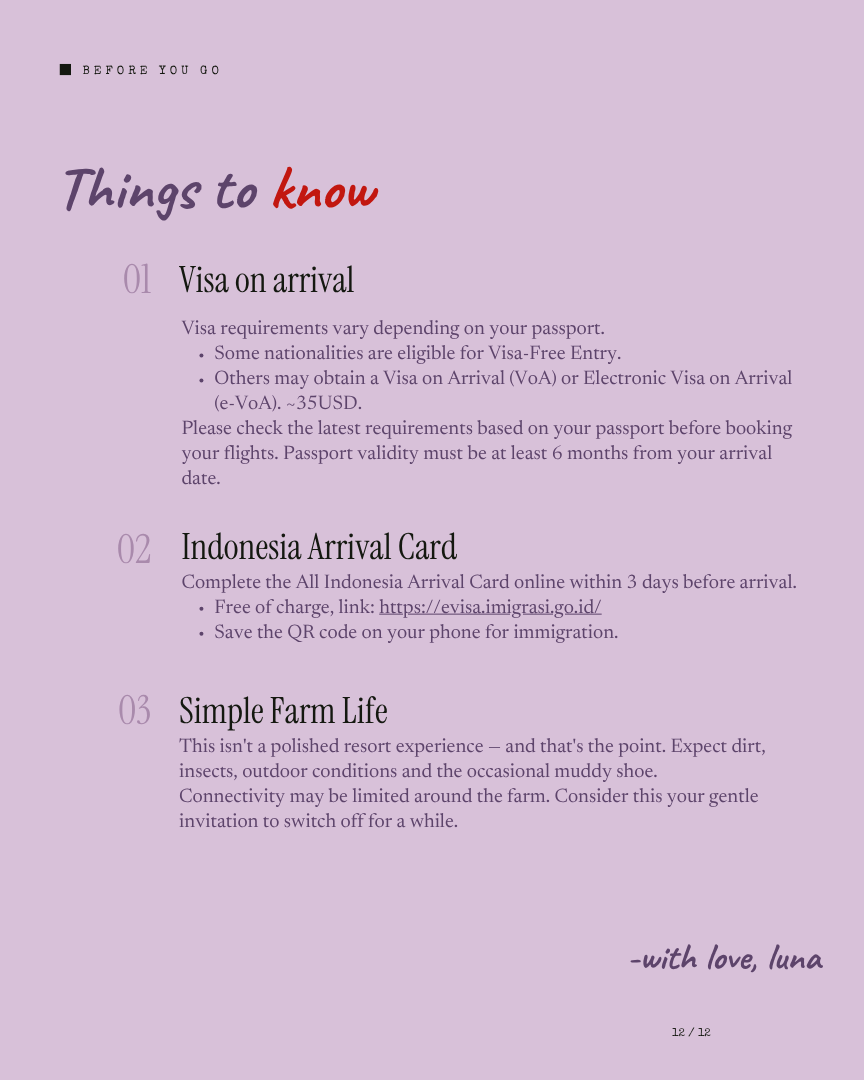 Farmcation Unwind: A Getaway from Jakarta itinerary page 11