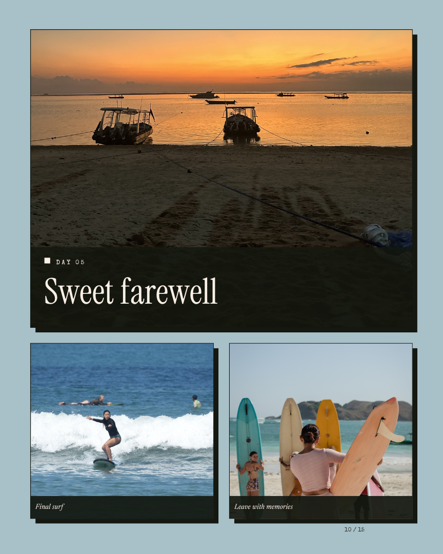 Bali Unlock: Surf Camp itinerary page 9