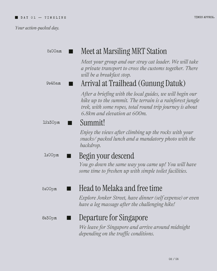 Gunung Datuk Unlock: Rocks and Steep Hike itinerary page 2