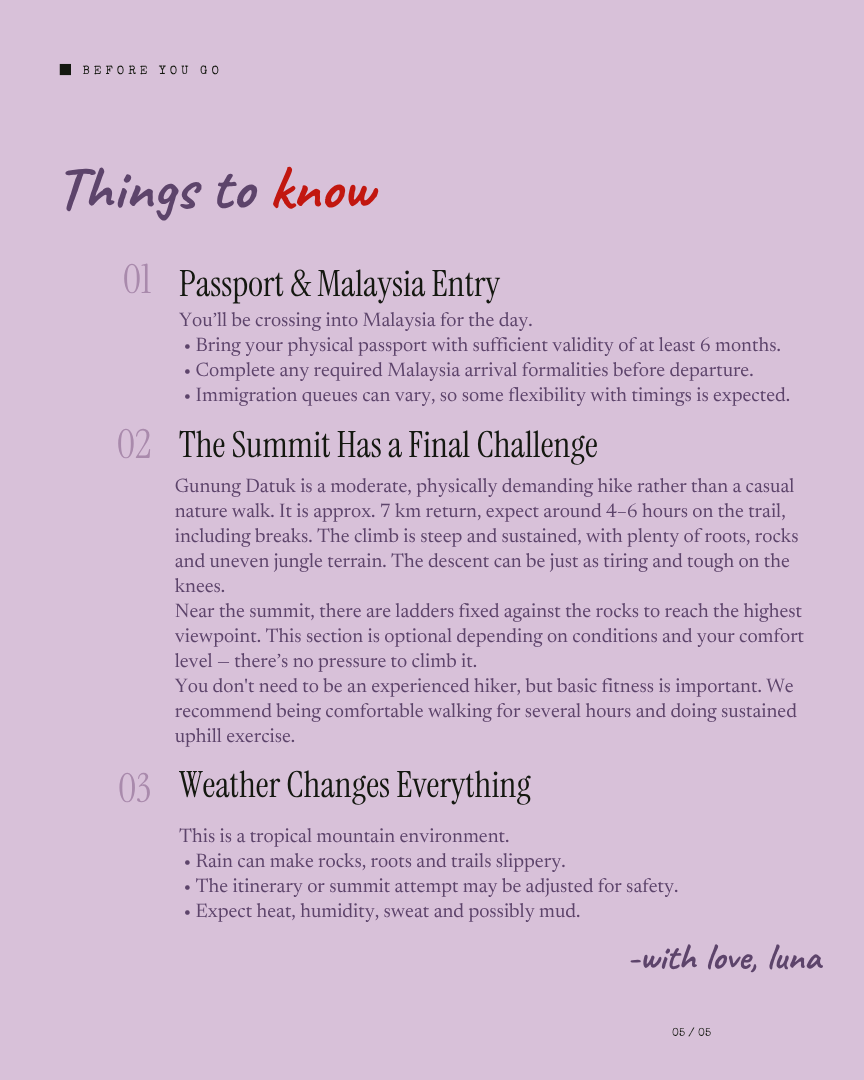 Gunung Datuk Unlock: Rocks and Steep Hike itinerary page 5