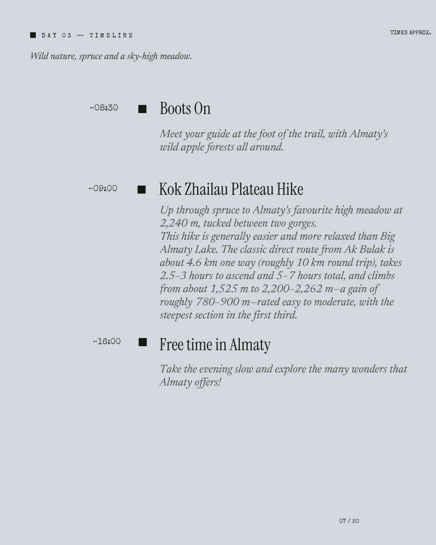 Kazakhstan Unseen: Canyons, Steppe & Alpine Lakes itinerary page 6