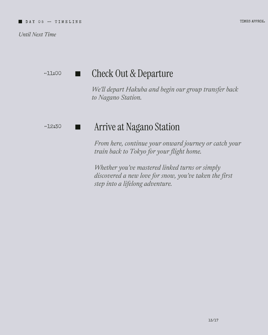 Hakuba Unlock: Beginner Snowboard itinerary page 12