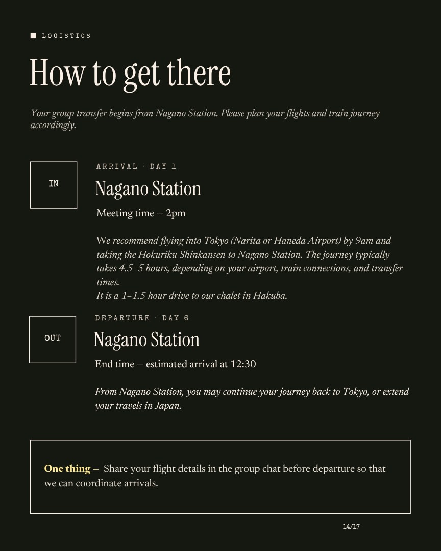 Hakuba Unlock: Beginner Snowboard itinerary page 13