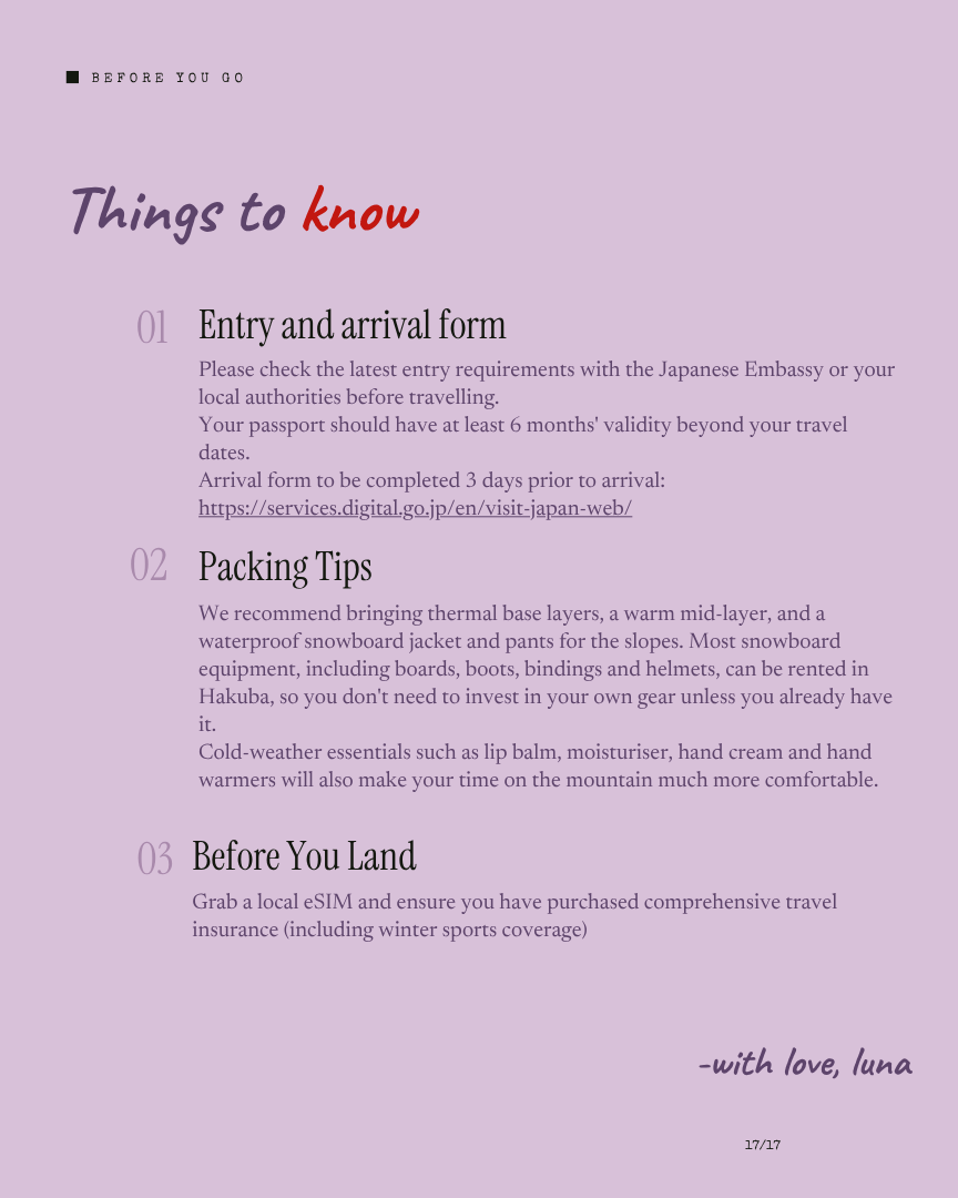 Hakuba Unlock: Beginner Snowboard itinerary page 16