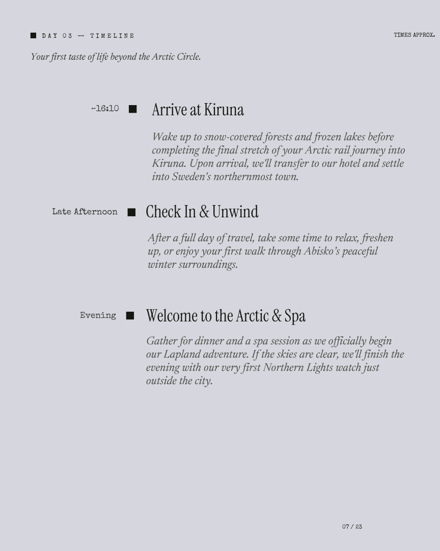 Swedish Laplands Unseen: Northern Lights & Arctic Dreams itinerary page 6