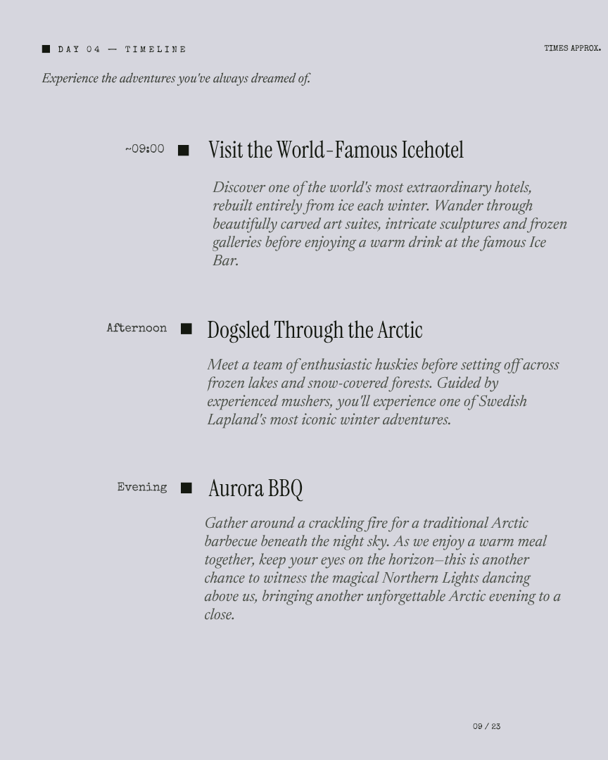 Swedish Laplands Unseen: Northern Lights & Arctic Dreams itinerary page 8