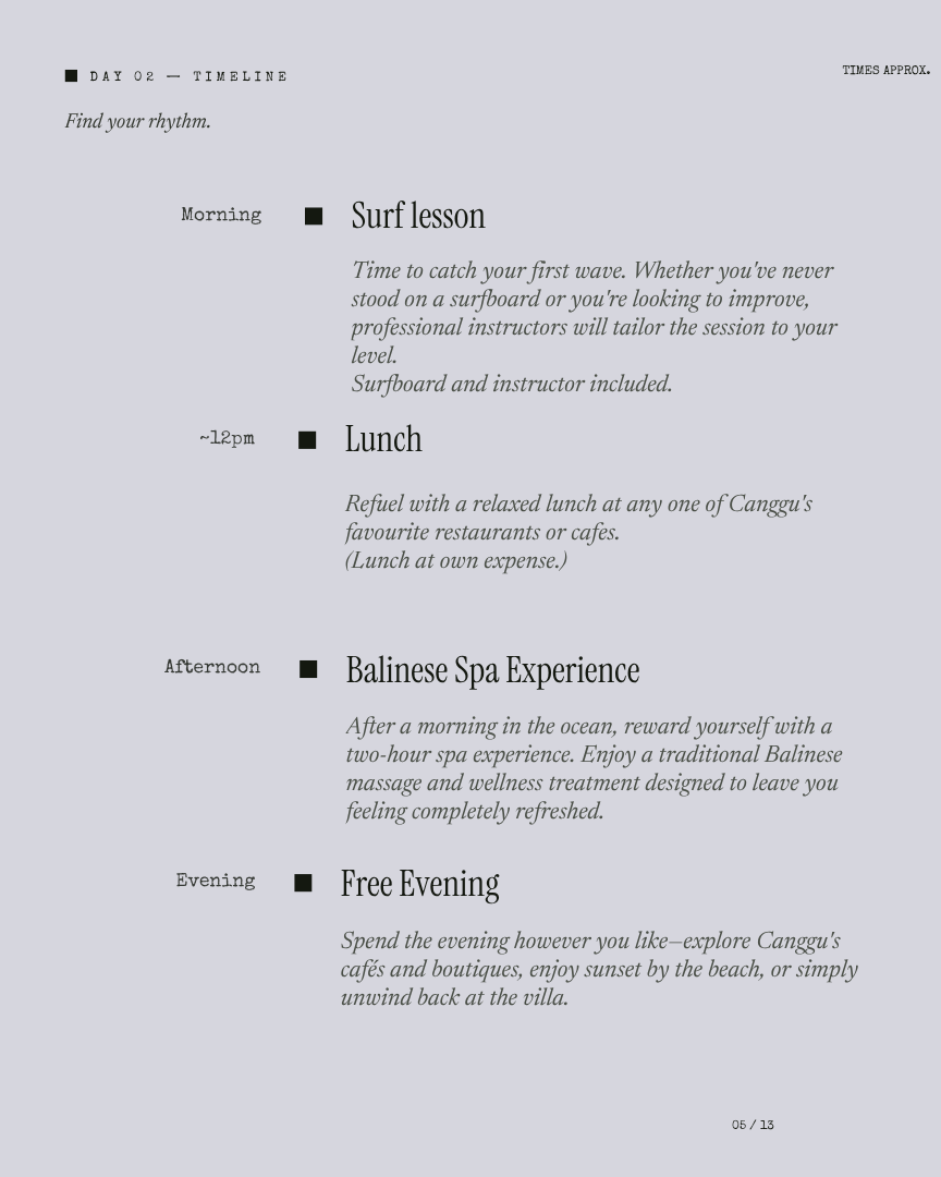 Bali Unwind: Surf, Spa & Slow Living itinerary page 4