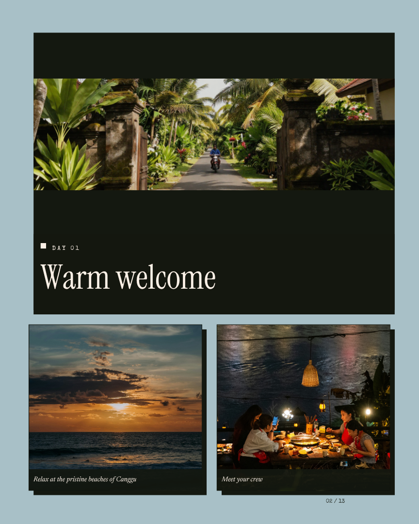 Bali Unwind: Surf, Spa & Slow Living itinerary page 1