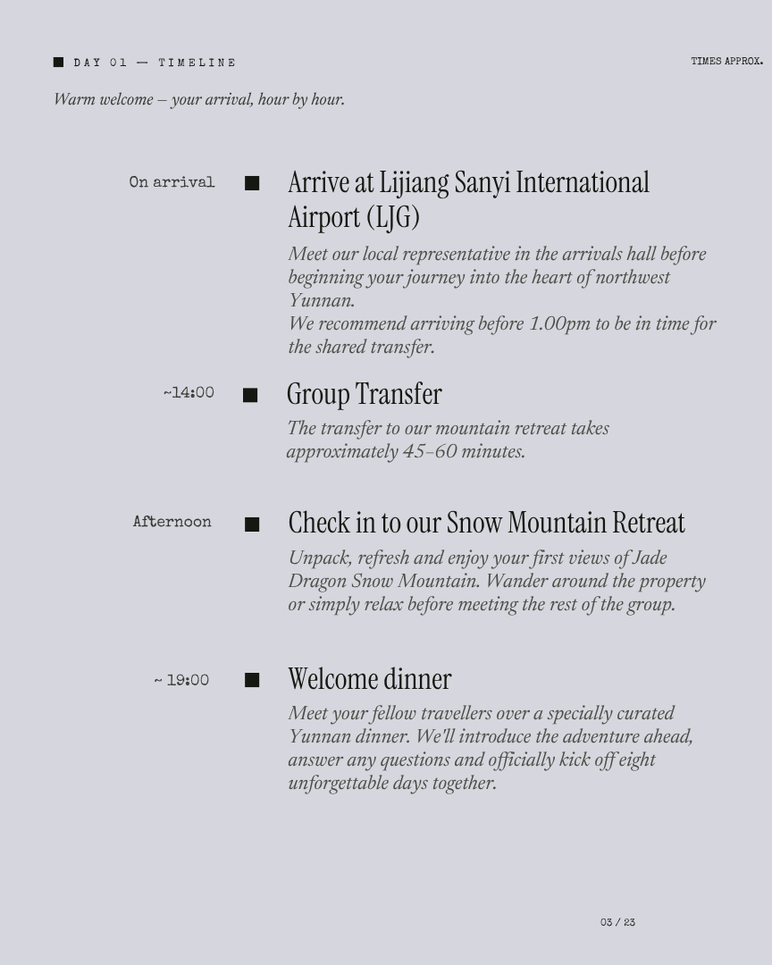 Yunnan Unseen: Taste the Hidden Highlands itinerary page 2